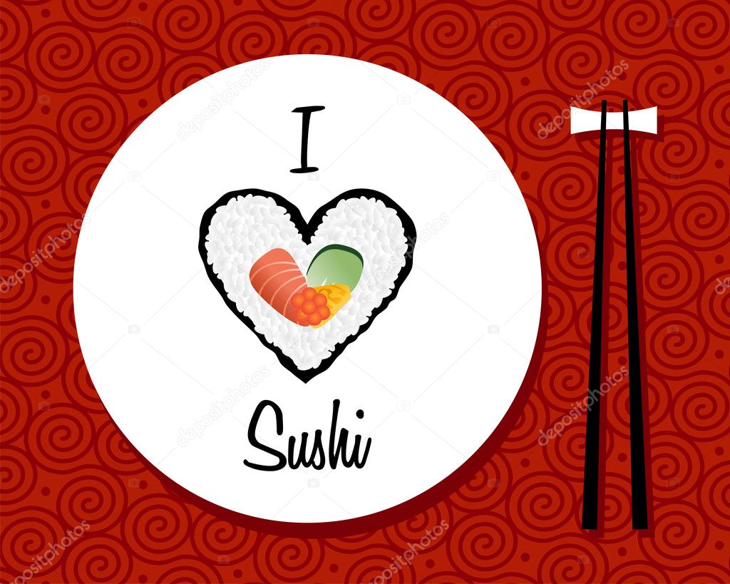 I love sushi restaurant background