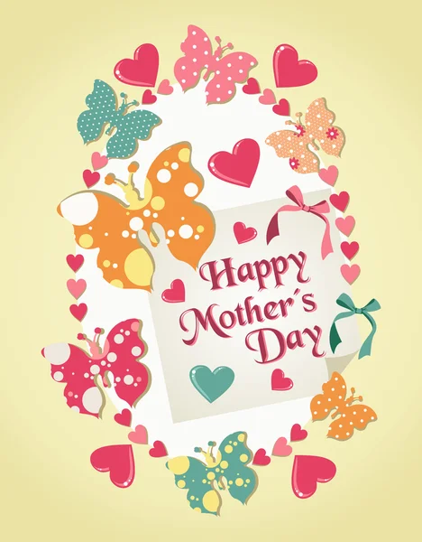 Illustration de la fête des mères heureuses — Image vectorielle