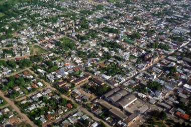 Aerial view of residential area clipart