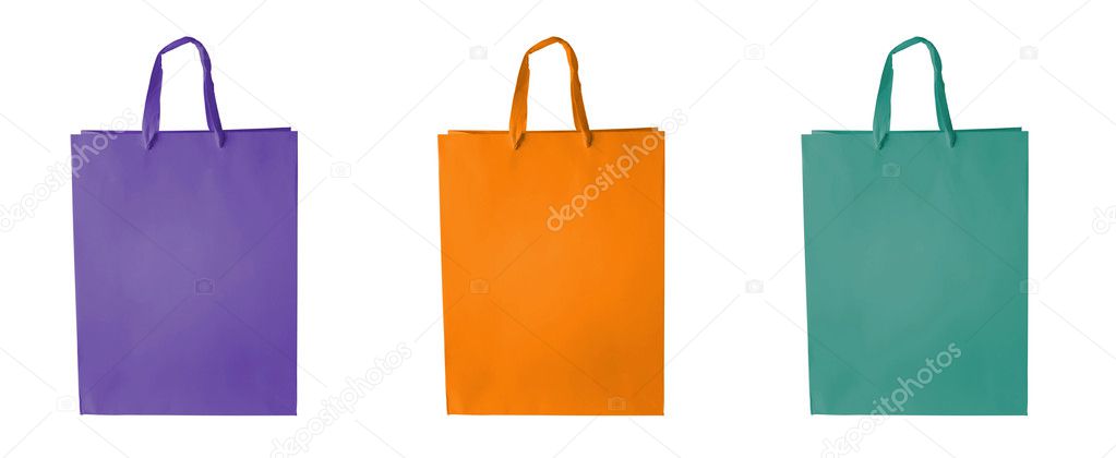 Shopping bag set in block colors