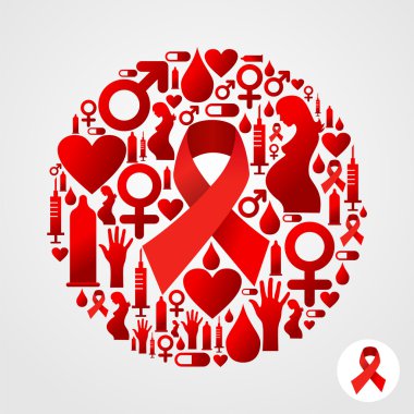 AIDS haberleşme bubble siluet simgeler