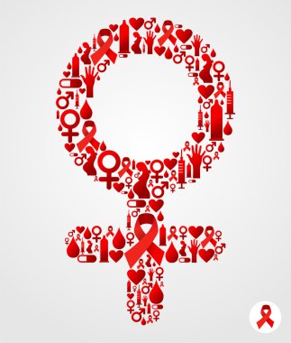dişi sembolü şekil HIV Icon set