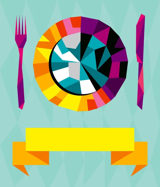Origami composition gastronomique . — Image vectorielle
