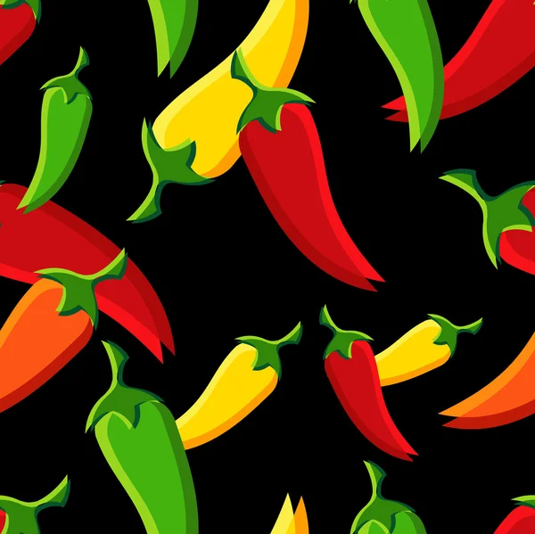 Chilli peppers desen — Stok Vektör
