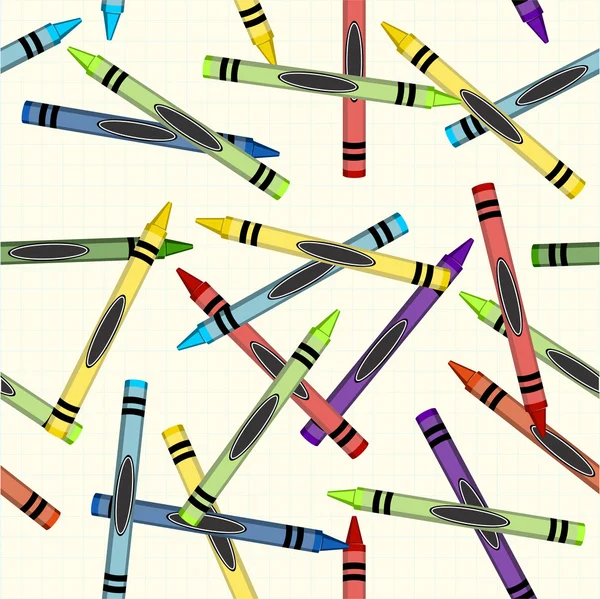 Renkli boya kalemi adam desen — Stok Vektör