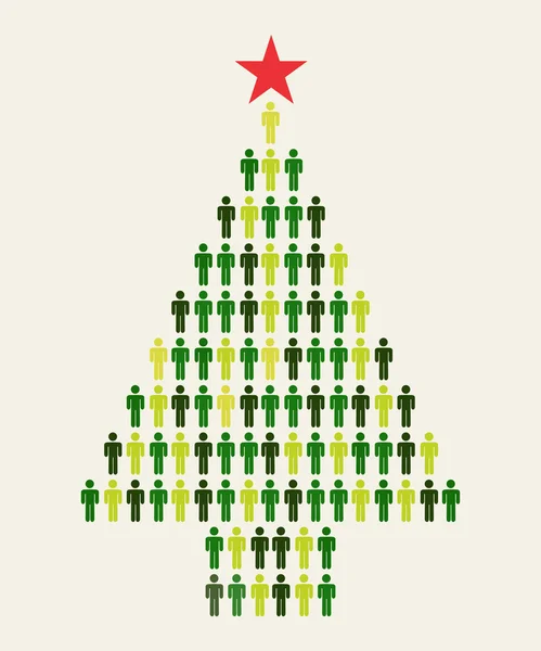 Médias sociaux sapin de Noël — Image vectorielle
