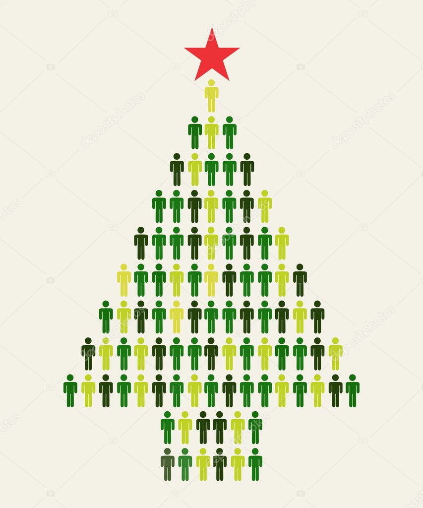 Social media Christmas tree
