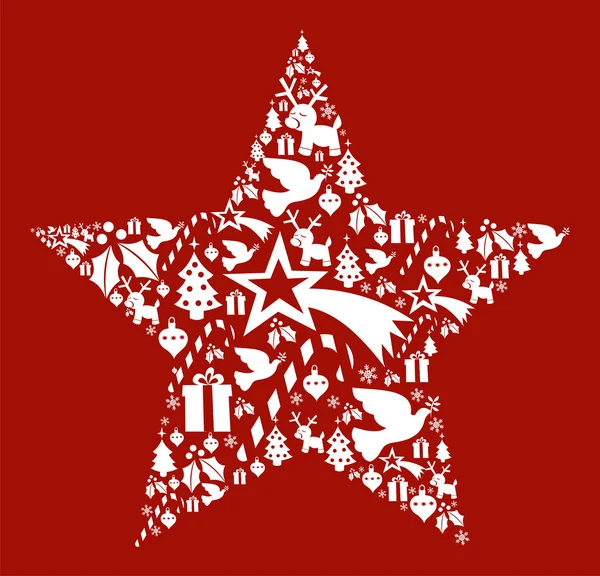Icône de Noël en forme d'étoile — Image vectorielle