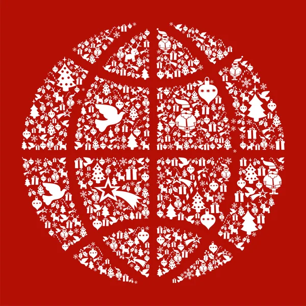 Christmas globe map concept — Stock Vector