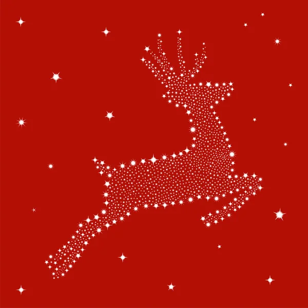 Рождественские звезды в форме оленей — стоковый вектор