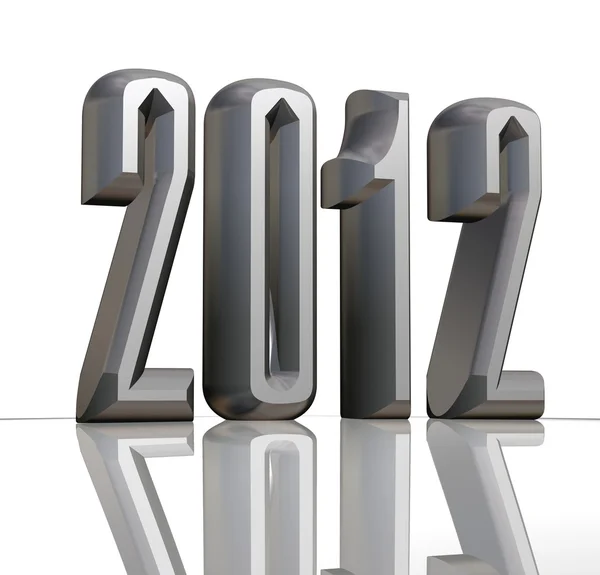 2012 metallisches neues Jahr — Stockfoto