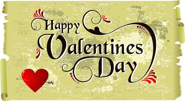 Happy Valentijnsdag vintage achtergrond — Stockvector