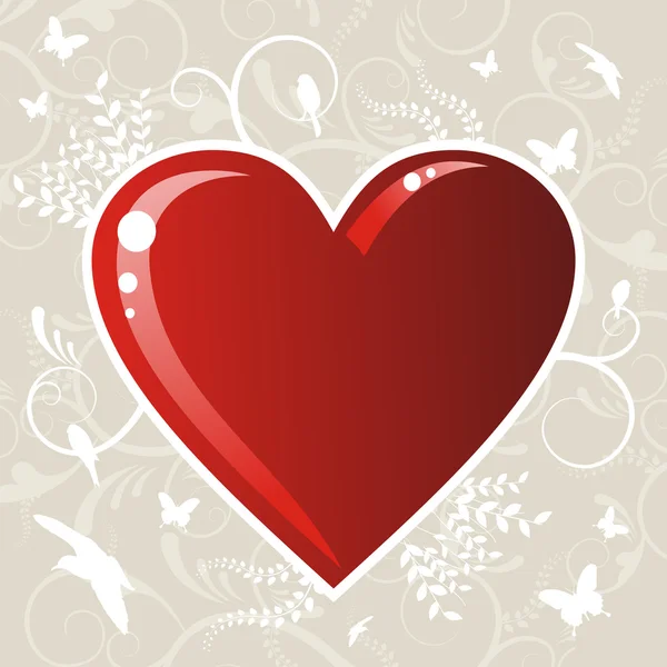 Valentines love heart background — Stock Vector