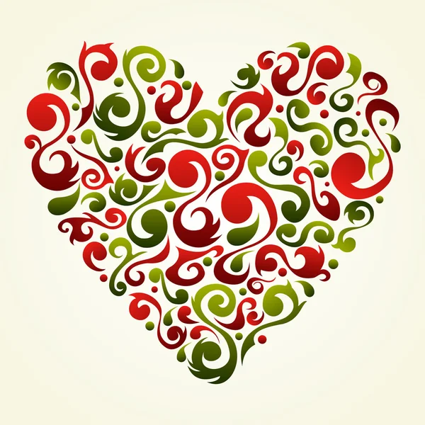 Valentines vintage amour coeur fond — Image vectorielle