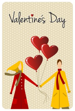 Happy Valentines day greeting card clipart