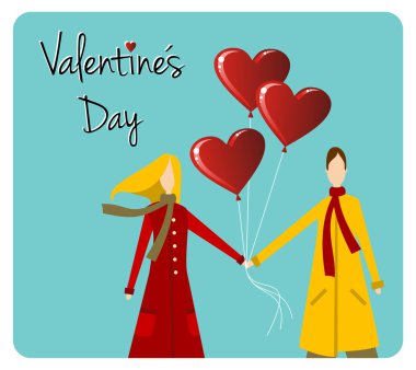 Happy Valentines day greeting card clipart