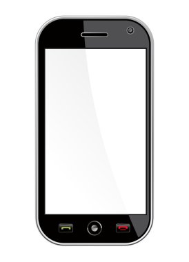 Genel akıllı telefon üzerinde beyaz izole