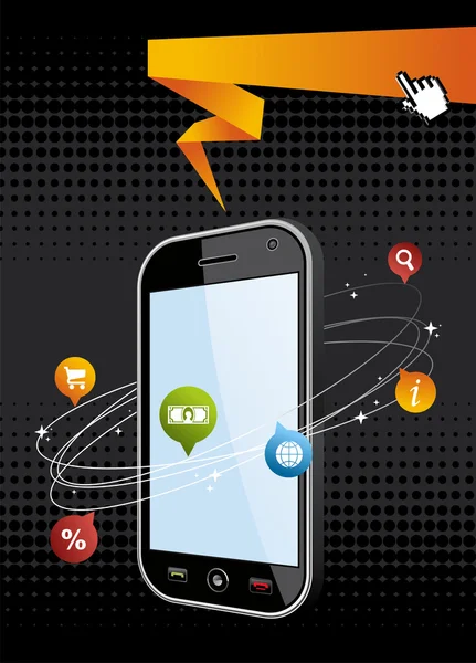 Hintergrund der Smartphone-Anwendung — Stockvektor