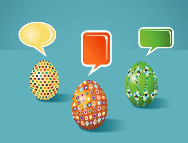 Social media painted Easter communication — Stock Vector