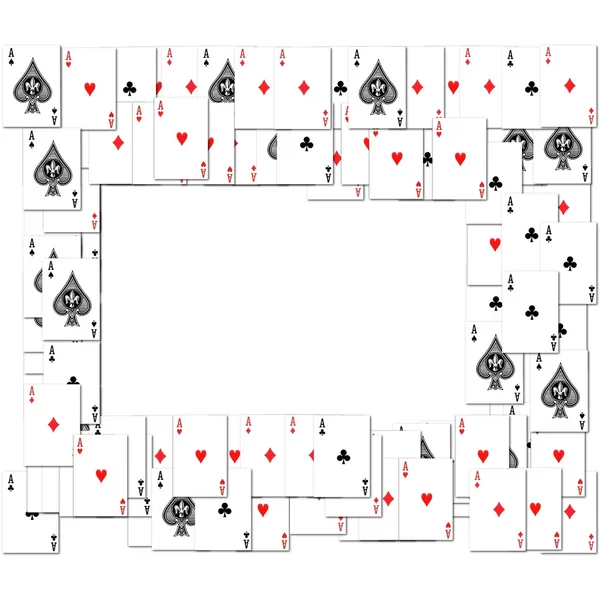 Σύνορα συγκρότησαν ορθογώνιο παίζουν χαρτιά — Φωτογραφία Αρχείου