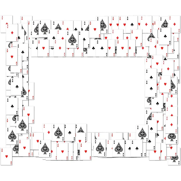 Σύνορα συγκρότησαν ορθογώνιο παίζουν χαρτιά — Φωτογραφία Αρχείου