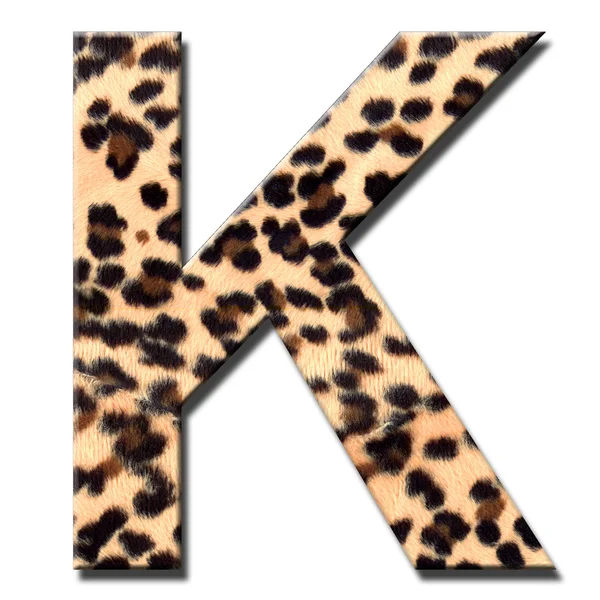 Леопардовый алфавит — стоковое фото