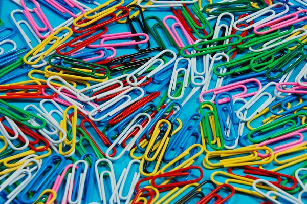 stock image Colorful paperclips