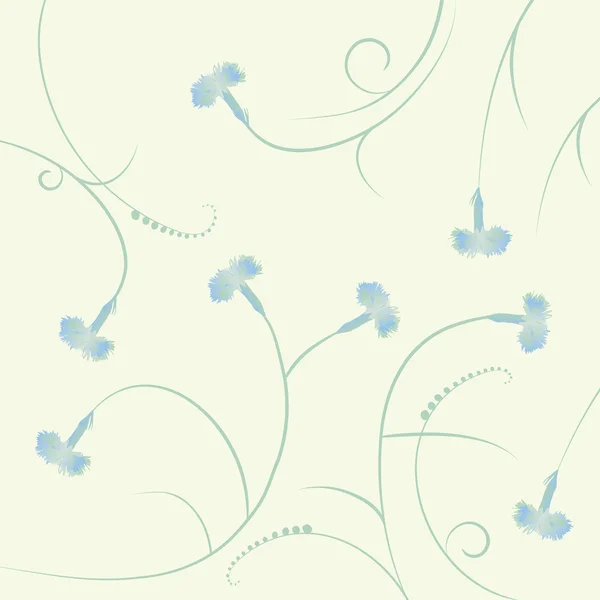 Fond floral, bleuet — Image vectorielle