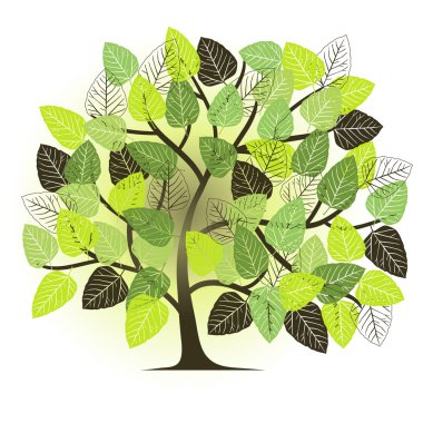 Spring garden - abstract tree clipart