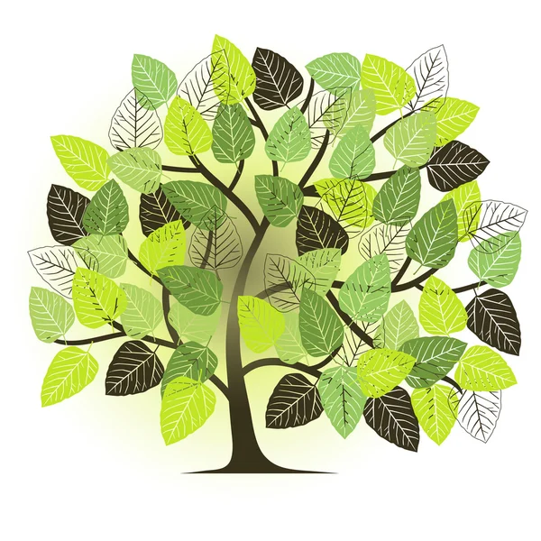 Jardin de printemps - arbre abstrait — Image vectorielle
