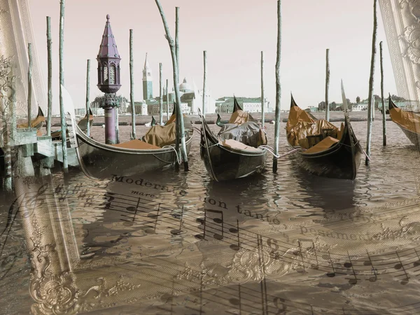 stock image Sounds of Venice, background, illustration