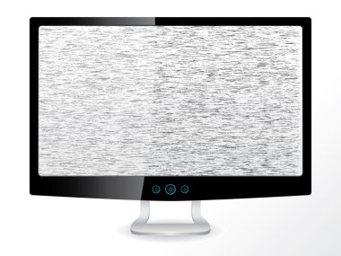 LCD tv or monitor with no signal clipart