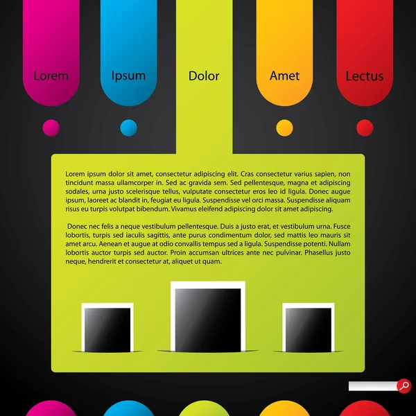 Colorful website template — Stock Vector