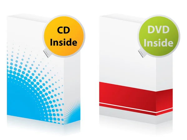 CD- und DVD-Boxen — Stockvektor