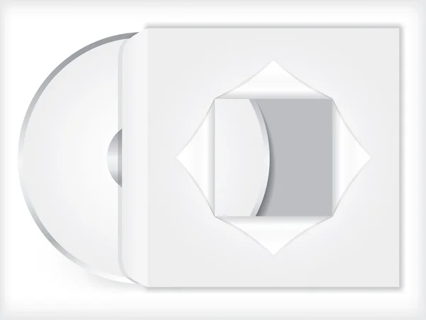 CD / DVD en blanco con manga — Vector de stock