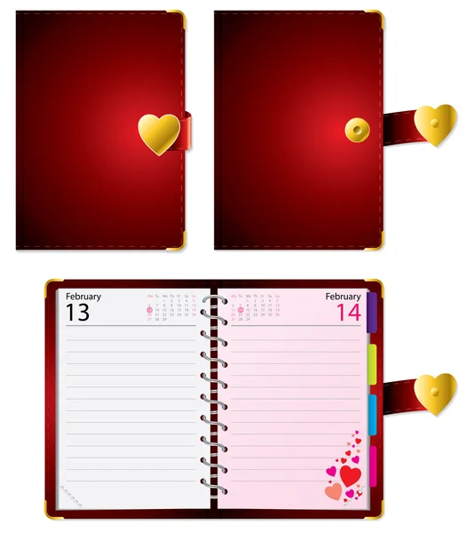 Дневник Валентина — стоковый вектор