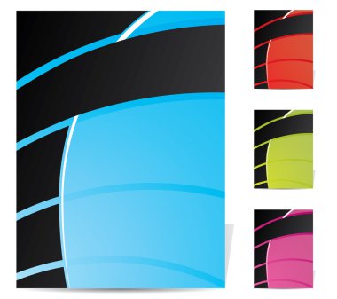 Abstract brochure design set clipart