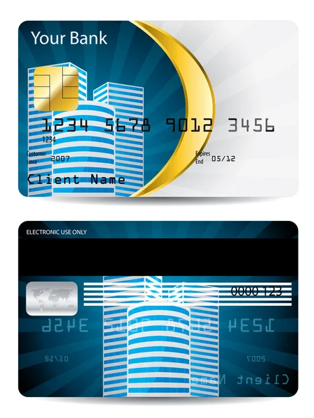 Diseño de tarjeta de crédito — Vector de stock