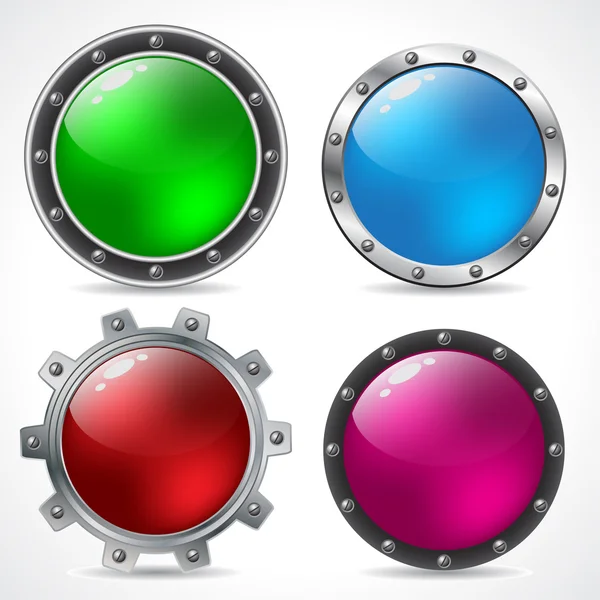Cool new technology button design — Stock Vector