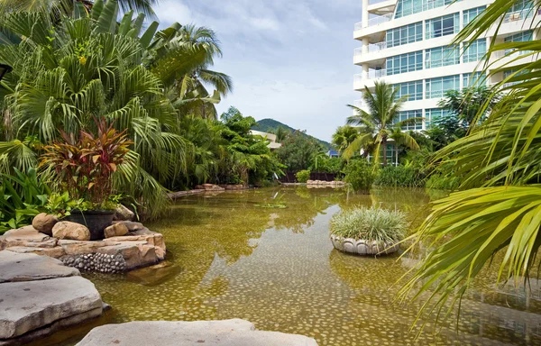 Hotel in tropischen — Stockfoto