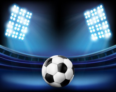 Football on the stadium. clipart