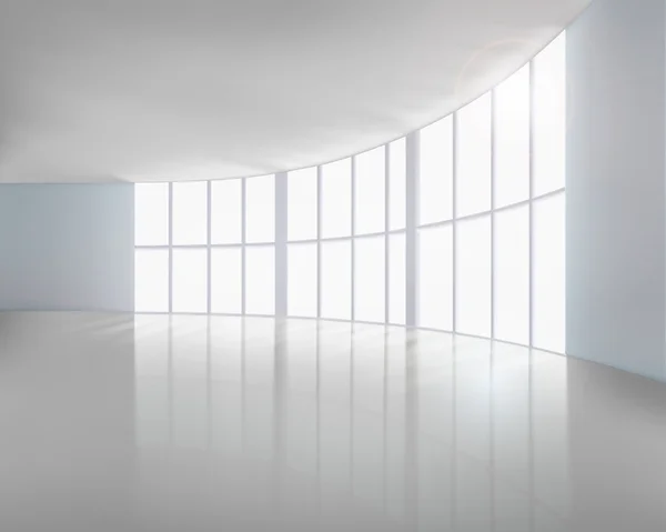 Empty white interior. — Stock Vector