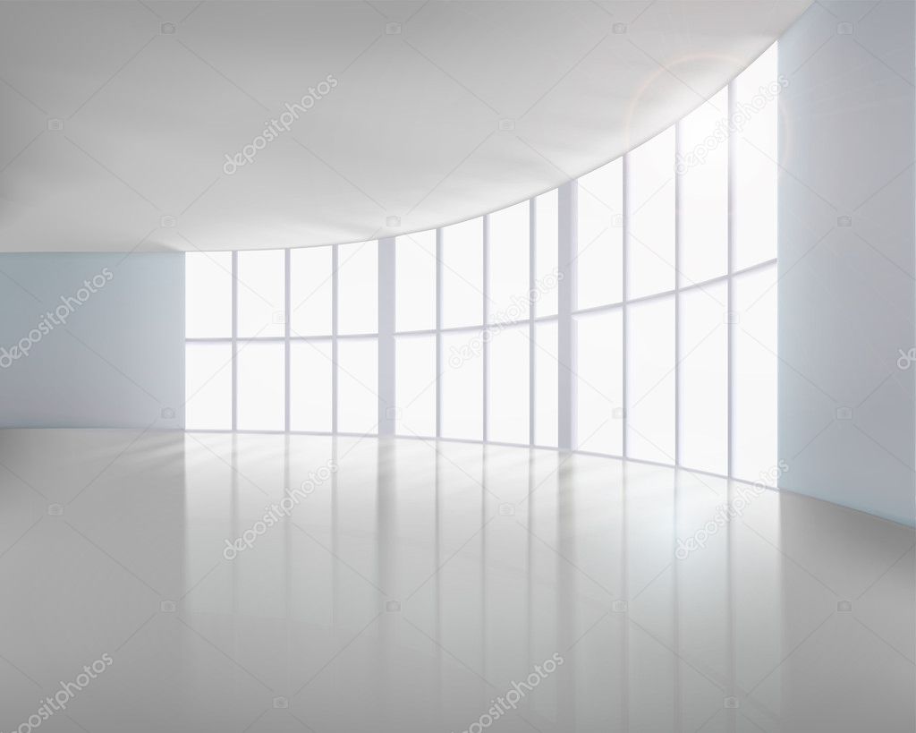 Empty white interior.