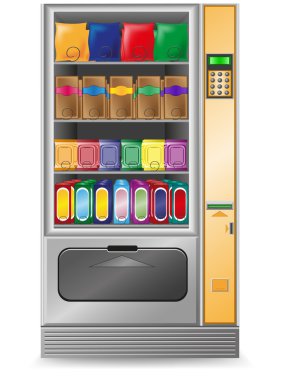 Vending snack is a machine vector illustration clipart