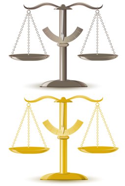 Justice scale vector illustration clipart