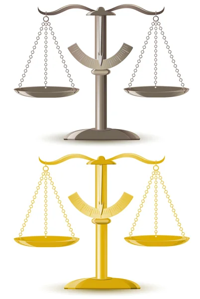 Illustration vectorielle échelle de justice — Image vectorielle