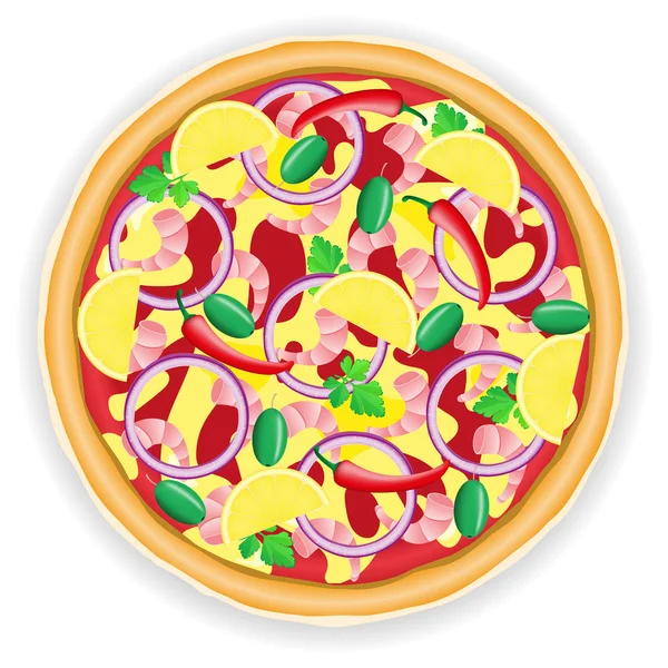Pizza vektor illustration — Stock vektor