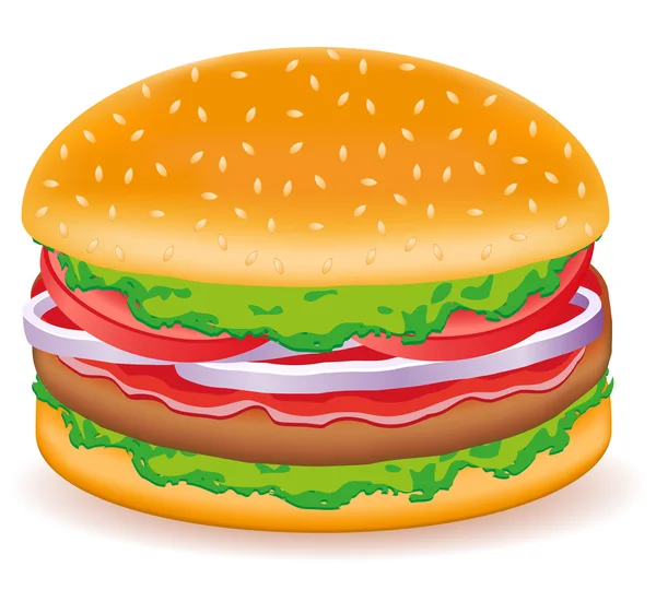 Hamburger vettoriale illustrazione — Vettoriale Stock
