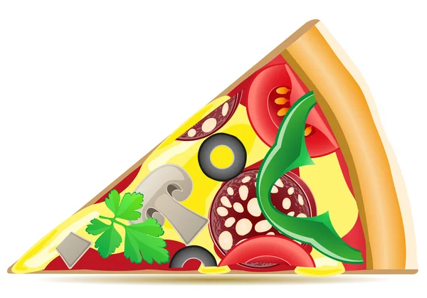 Pizza vektör çizim — Stok Vektör