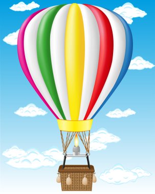 Sıcak hava balonu vektör illüstrasyonu
